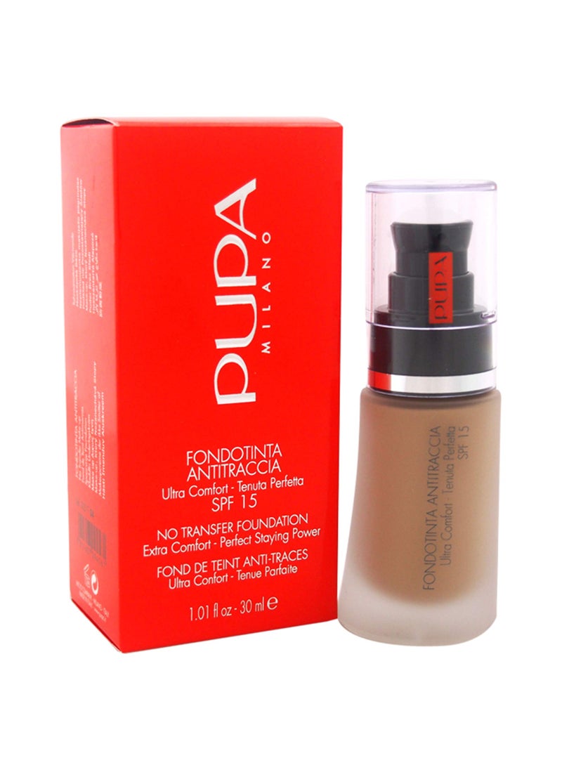 Pupa Milano No Transfer SPF 15 Foundation for Women, No. 04/Deep Beige, 1.01 Ounce