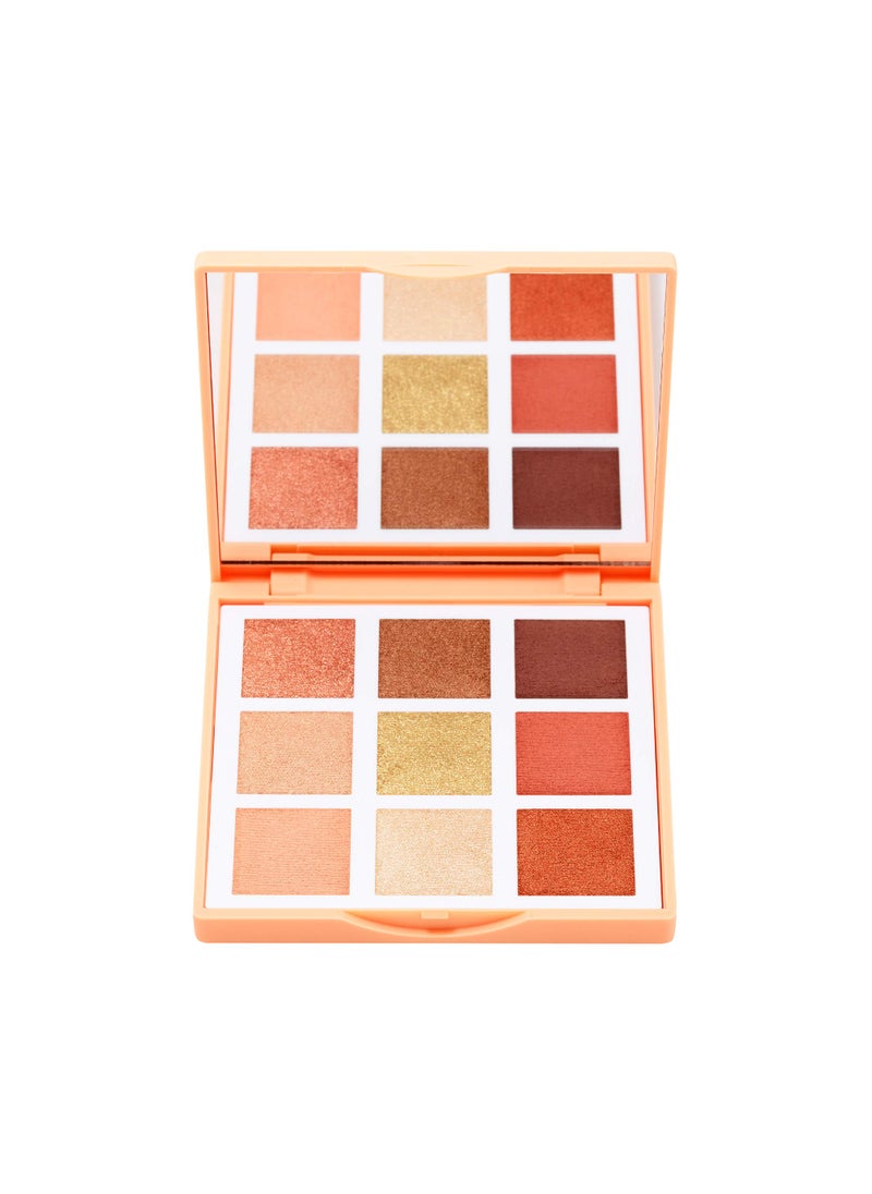 3INA MAKEUP - Vegan - Cruelty Free - The Sunset Eyeshadow Palette - Multicolor - 9 Buildable Longwearing Highly Pigmented Peach, Terracotta and Golden Shades