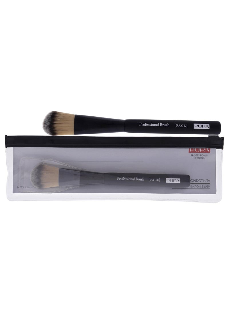 PUPA Milano Foundation Brush - Made With Flexible Synthetic Fibers - Ideal For Applying Liquid, Cream, And Powder Products - Features Soft Bristles To Ensure A Seamless Blend - 1 Pc
