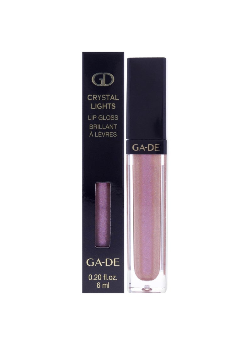 GA-DE Crystal Lights Lip Gloss, 805 - Enriched with Light-Reflecting Crystal Pearls - Smooth Silky, Rich Color - Moisturizes and Adds Shine - 0.2 oz