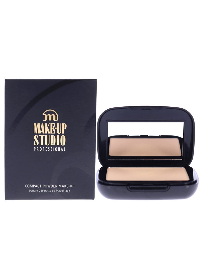 Make-Up Studio Professional Make-Up Compact Powder Foundation 3-In-1 - Compact Fixing Powder - Handy To Travel With - Long Lasting Foundation - Beige - 0.35 Oz