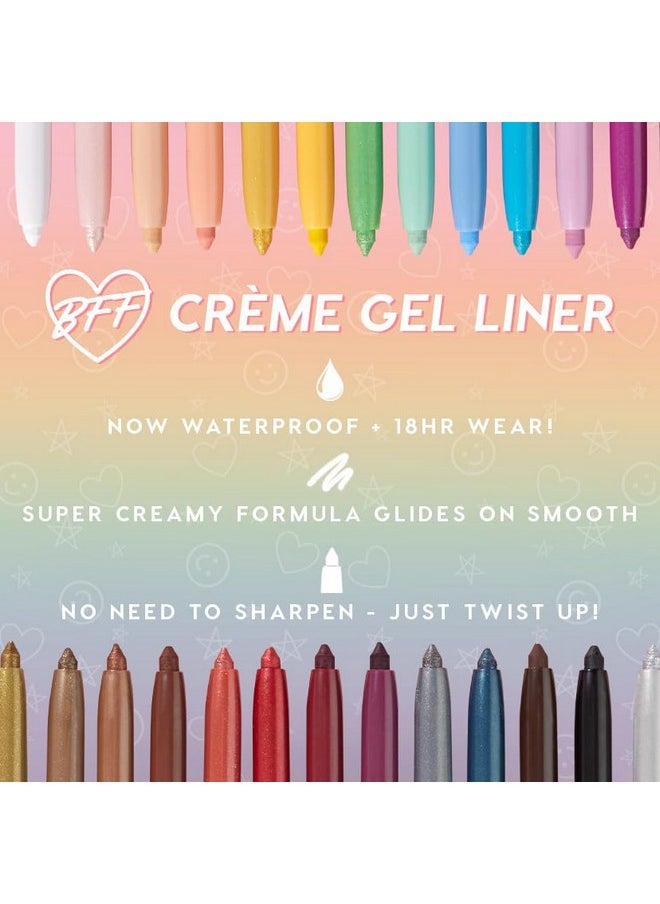 ColourPop BFF Crème Gel Liner - Waterproof Gel Eyeliner Pen with a High-Pigment & Buildable Formula - Colored Eyeliner with 18-Hour Wear - Sunnyvale (0.01 oz)