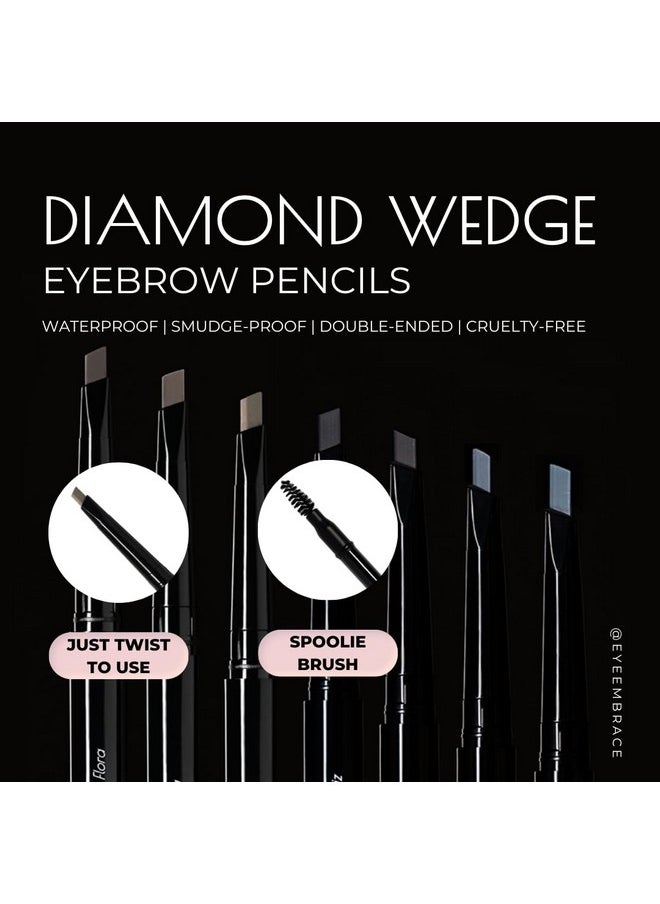 Eye Embrace Luna: Light Brown-Gray Eyebrow Pencil - Waterproof, Double-Ended Automatic Angled Tip & Spoolie Brush, Cruelty-Free