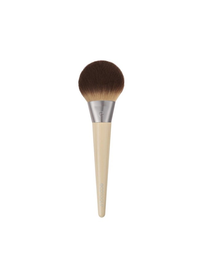 EcoTools Blurring Powder Makeup Brush, For Loose & Pressed Powder, Large Makeup Brush For All-Over Application, Fluffy, Synthetic Bristles, Eco Friendly, Cruelty-Free, & Vegan, 1 Count