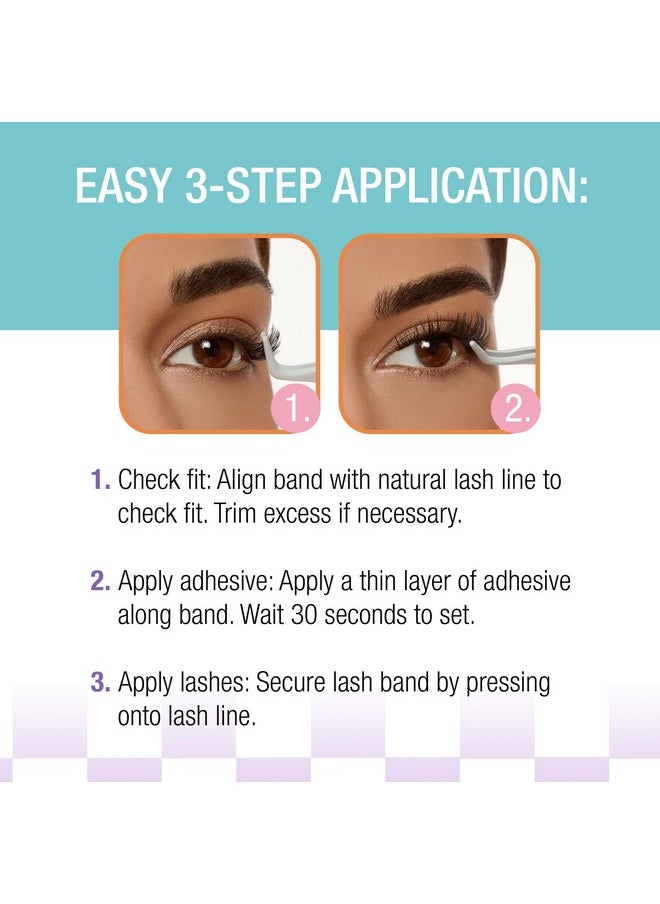 Ardell Winks Self Adhesive Lashes - Jewel Style, Full-Volume, No Glue Needed, Lightweight & Easy-to-Apply, Natural-Looking False Eyelashes, 1-Pair