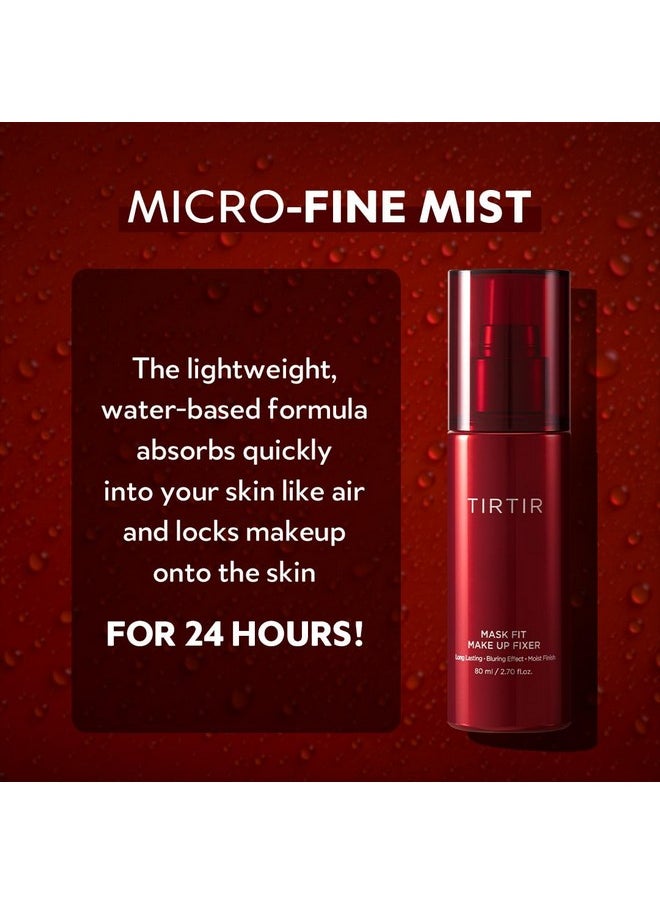 TIRTIR Mask Fit Make-up Fixer, 24H Long Lasting Makeup Finishing Setting Spray, Lightweight and Non-greasy, 2.7 Fl Oz