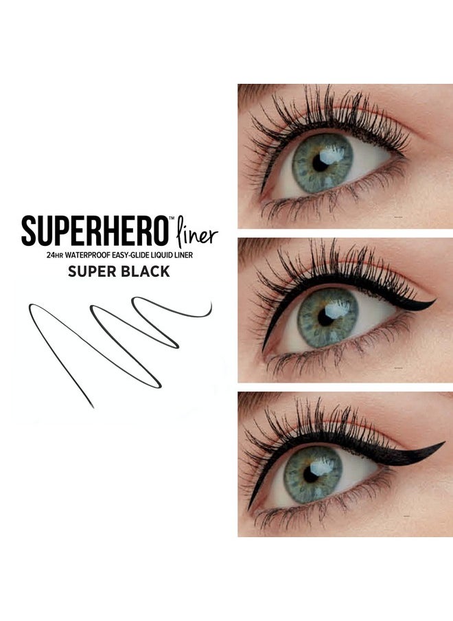 IT Cosmetics Superhero Liquid Eyeliner Pen, Black - 24-Hour Waterproof Formula Won’t Smudge or Fade - With Peptides, Collagen, Biotin & Kaolin Clay - 0.03 fl oz