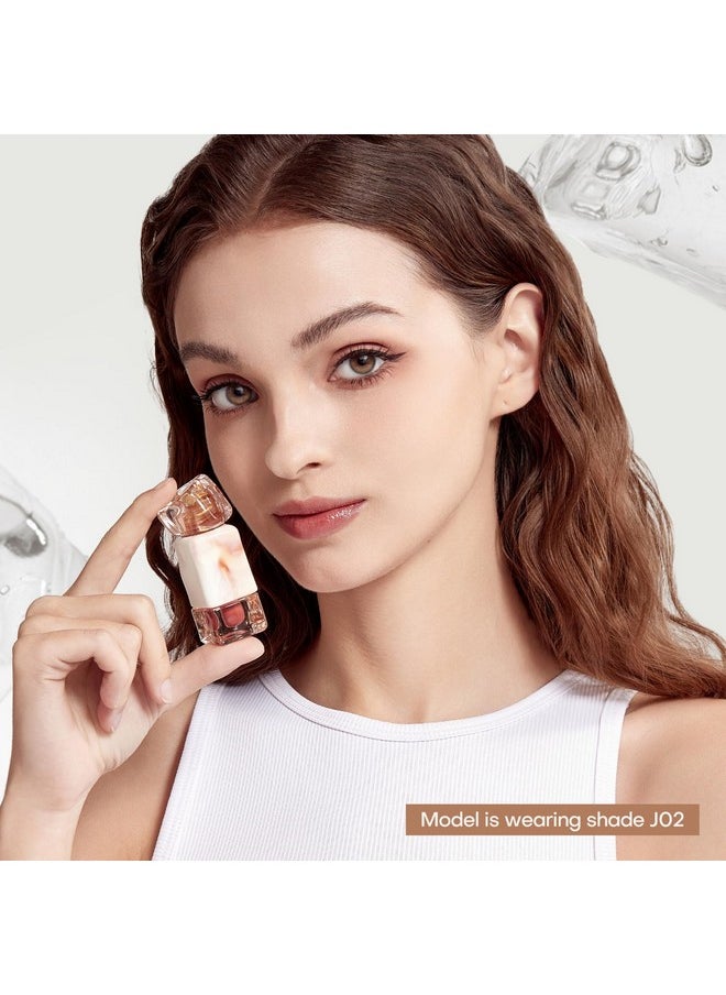 Mistine Makeup Lip Gloss Lip Plumber Non-sticky Tinted Lip Gloss Infused with 1% Peptide Moisturizing Shiny Finish Lip Tint Hydrating Lifter Gloss Lightweight Feeling Lip Oil J02 Secret Love 0.1 fl oz