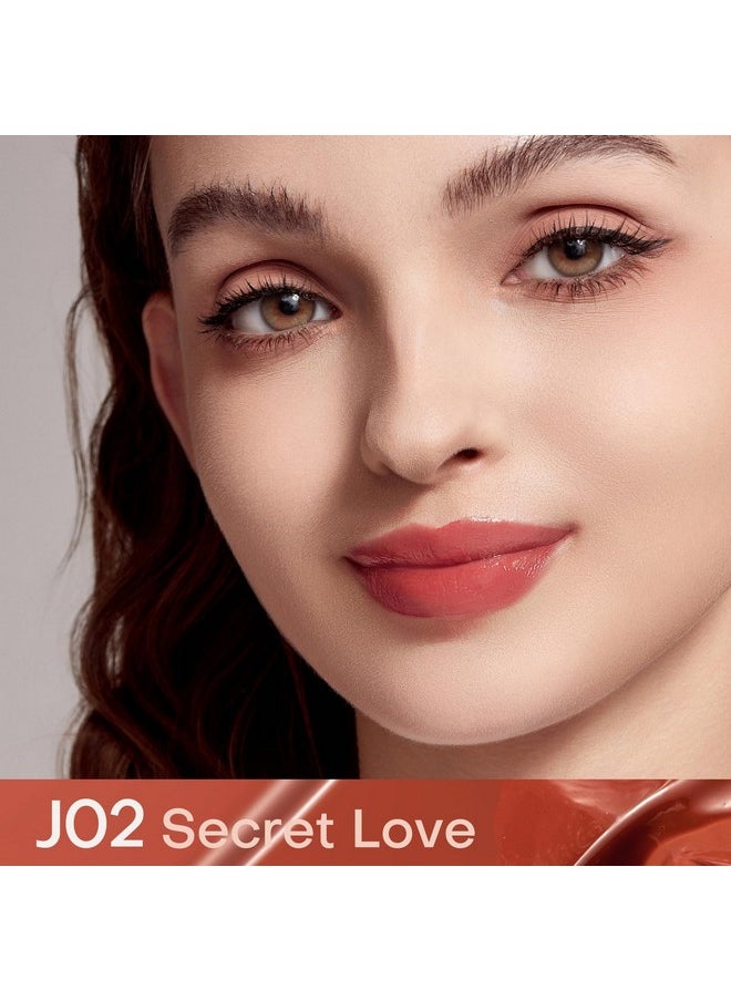 Mistine Makeup Lip Gloss Lip Plumber Non-sticky Tinted Lip Gloss Infused with 1% Peptide Moisturizing Shiny Finish Lip Tint Hydrating Lifter Gloss Lightweight Feeling Lip Oil J02 Secret Love 0.1 fl oz