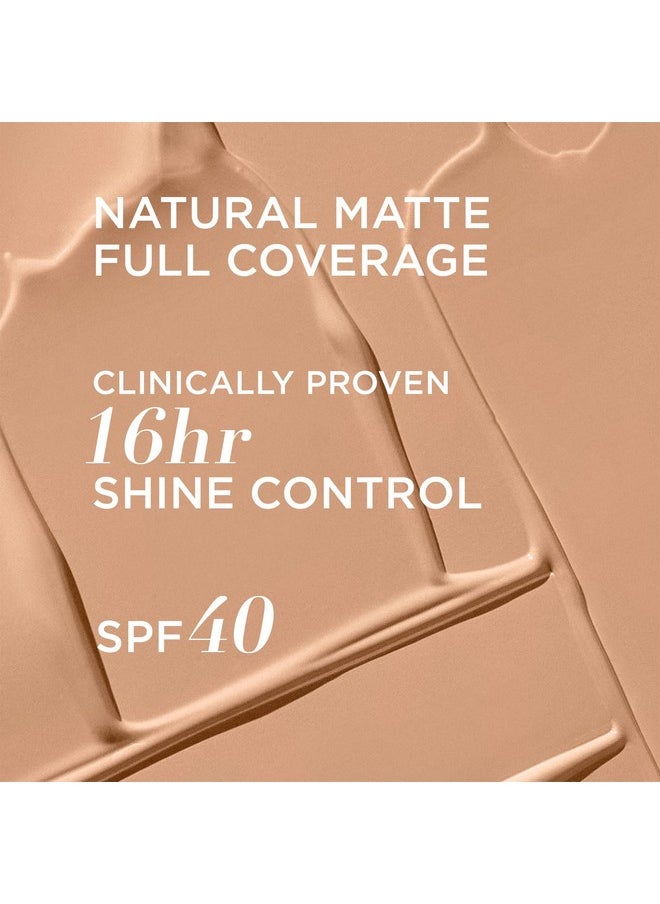 IT Cosmetics CC+ Cream Natural Matte Foundation with SPF 40 - Shine-Reducing & Long-Wear Full Coverage Foundation For Oily Skin - With Hyaluronic Acid - Non-Comedogenic, Neutral Medium - 1.08 fl oz