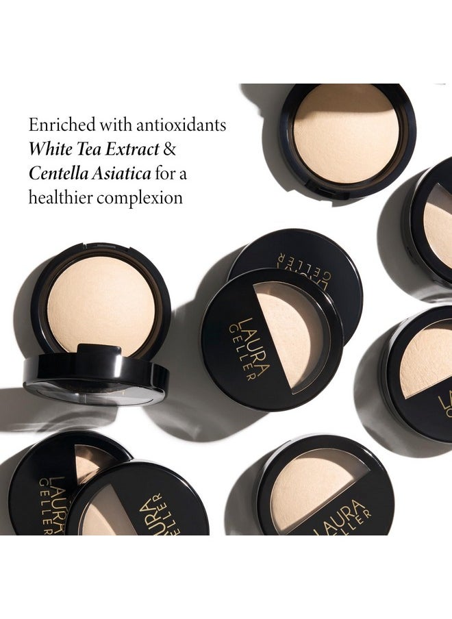 LAURA GELLER NEW YORK Baked Natural Glow Highlighter Radiance Enhancing Makeup, French Vanilla