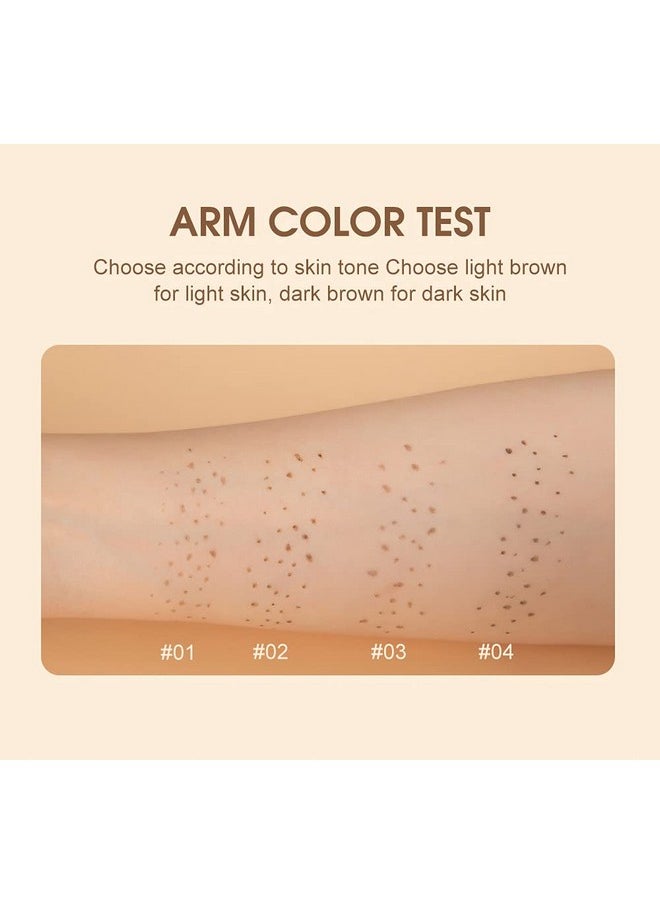 AKARY Freckle Pen Professional Lifelike Face Concealer Point Out Natural Waterproof Longlasting Soft Artificial Fine Makeup Freckle Pen Life Face Decoration (#01 Light Brown)