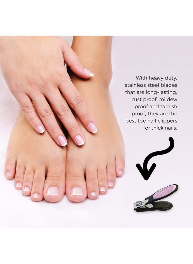 Dream Cut Nail Clipper with Comfort Grip Nail Catcher - Chrome Plated Toenails Clippers Nail Cutter Catches Clippings Sharp Sturdy Trimmer Stainless Steel for Men and Women