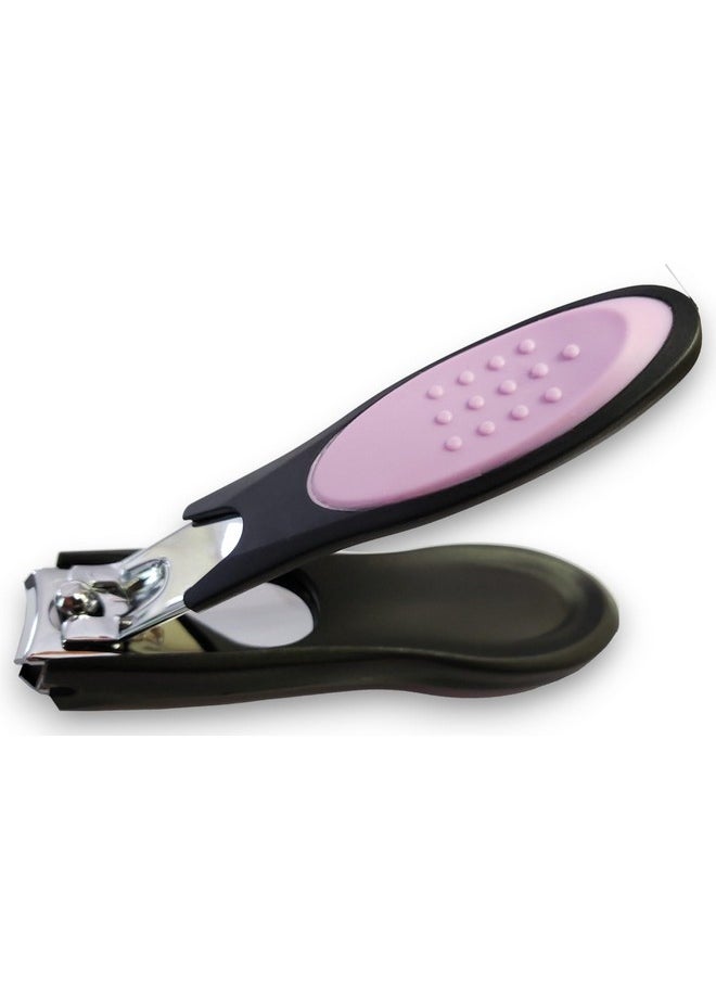 Dream Cut Nail Clipper with Comfort Grip Nail Catcher - Chrome Plated Toenails Clippers Nail Cutter Catches Clippings Sharp Sturdy Trimmer Stainless Steel for Men and Women