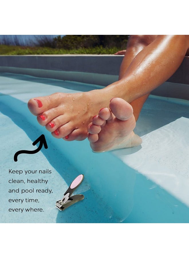 Dream Cut Nail Clipper with Comfort Grip Nail Catcher - Chrome Plated Toenails Clippers Nail Cutter Catches Clippings Sharp Sturdy Trimmer Stainless Steel for Men and Women