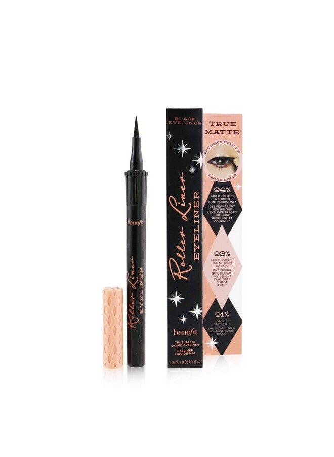 Benefit Roller Liner True Matte Liquid Eyeliner, Black, 0.03 Fl Oz