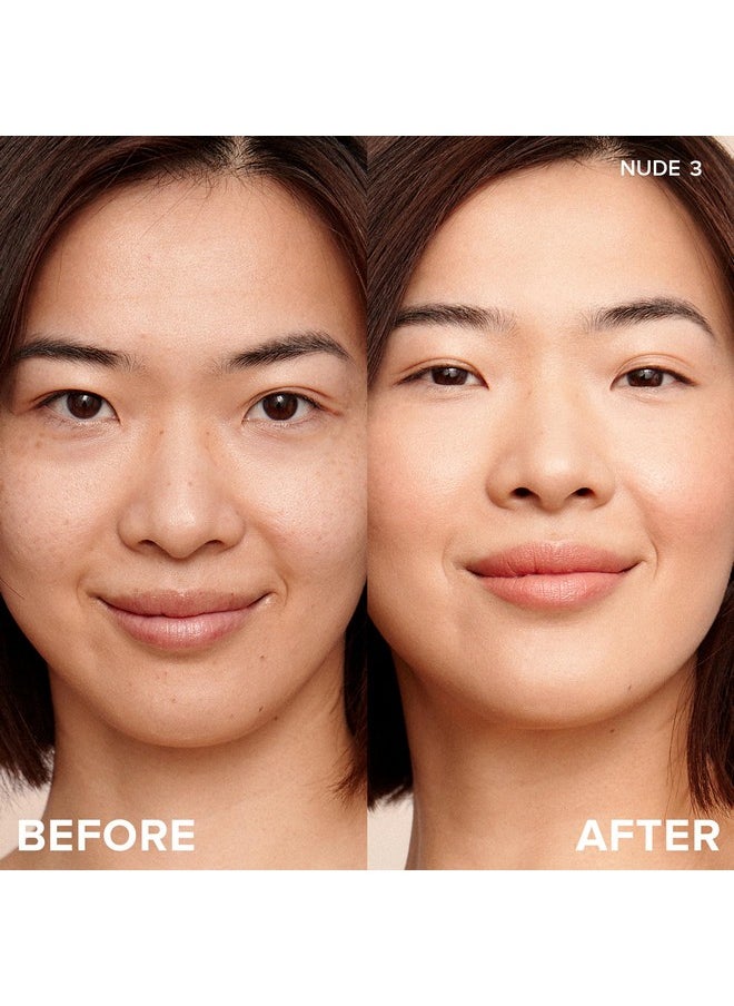Nudestix NudeFix Cream Concealer, Lightweight Liquid, Natural Finish Makeup, Hydrating, Brightening, Under Eye Dark Circle Corrector, Reduces Redness and Blemishes, Shade: Nude 3, 0.34 fl oz (10 ml)