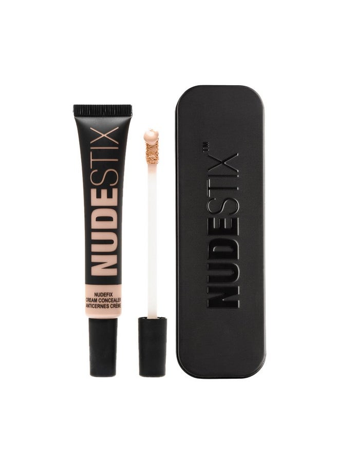 Nudestix NudeFix Cream Concealer, Lightweight Liquid, Natural Finish Makeup, Hydrating, Brightening, Under Eye Dark Circle Corrector, Reduces Redness and Blemishes, Shade: Nude 3, 0.34 fl oz (10 ml)