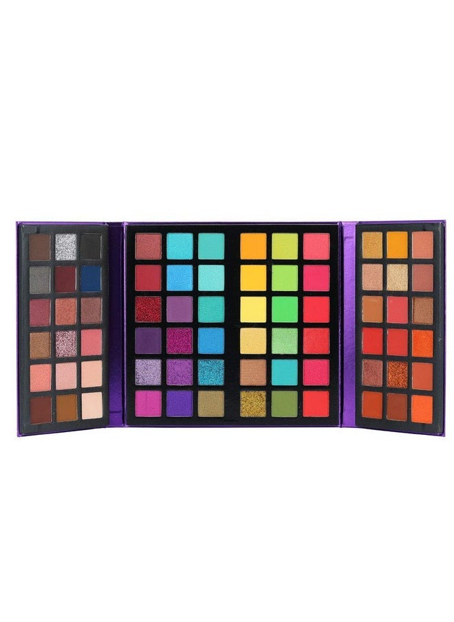 72 Colors Ultra Secret Eyeshadow Palette, 4 in1 Color Board Matte Shimmer Glitter Nude Natural All In One Makeup Palette Blendable Pigmented Make Up Eye Shadow Pallet Gift Kit