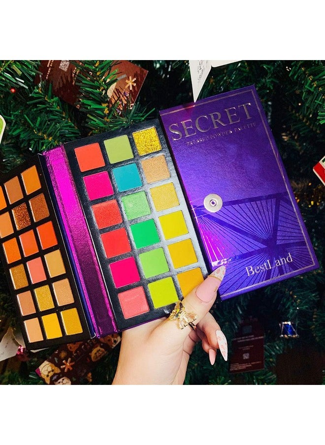 72 Colors Ultra Secret Eyeshadow Palette, 4 in1 Color Board Matte Shimmer Glitter Nude Natural All In One Makeup Palette Blendable Pigmented Make Up Eye Shadow Pallet Gift Kit