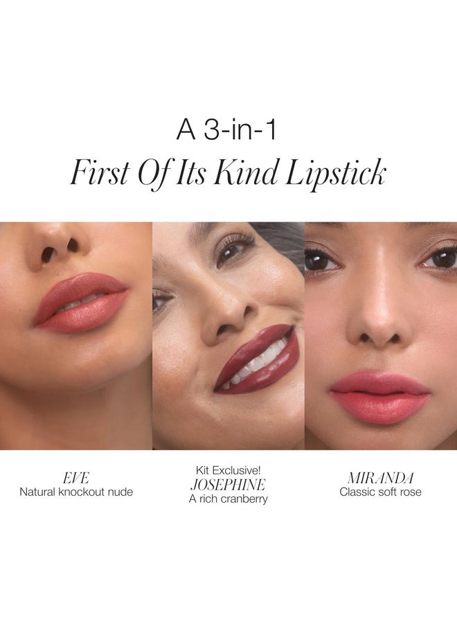 RMS Beauty Legends to Love Kit - Lipstick Set, Lip Tint Makeup Gift Set, Lip Color Gift Ideas, Lip Stain Make Up Kit Beauty Gifts for Teens & Women