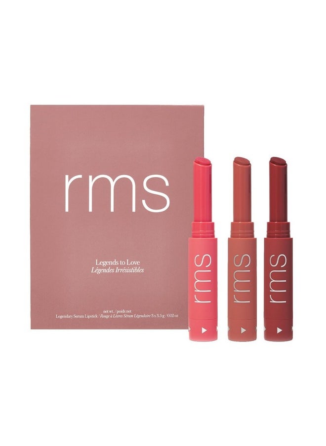 RMS Beauty Legends to Love Kit - Lipstick Set, Lip Tint Makeup Gift Set, Lip Color Gift Ideas, Lip Stain Make Up Kit Beauty Gifts for Teens & Women