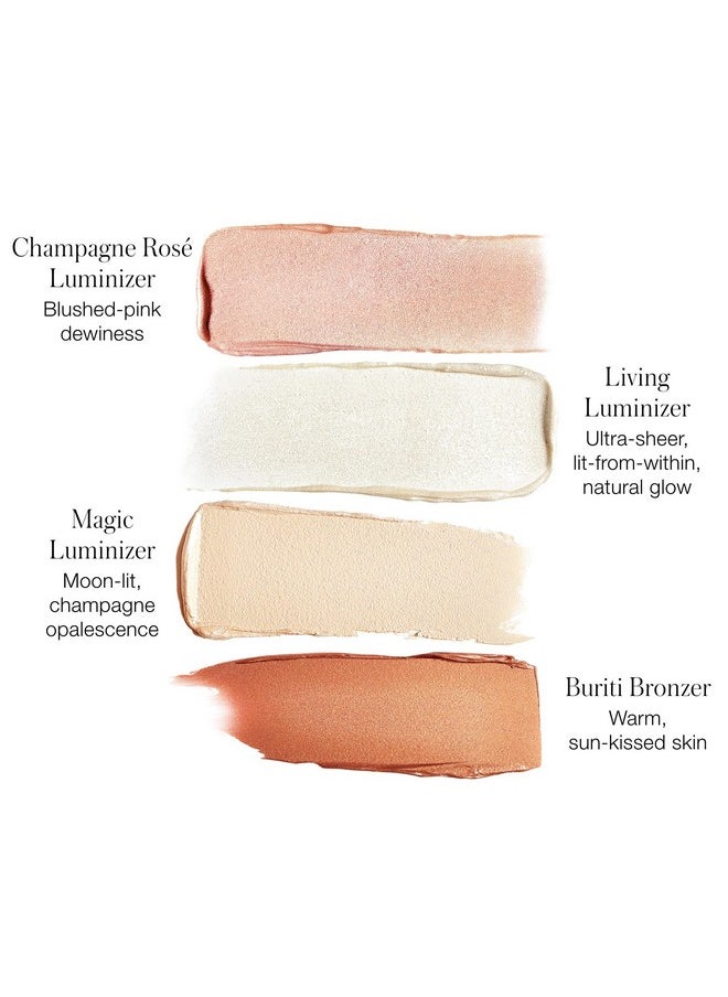 RMS Beauty Glow Quad Mini - Makeup Palette, Cream Highlighter Makeup, Blush Palette, Cheek Lip Tint, Highlight Makeup, Face Palette Makeup All in One