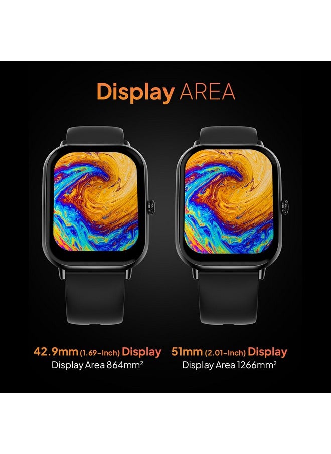 Fire-Boltt Ninja Call Pro Max Smart Watch 2.01 inch Display, Bluetooth Calling, 120+ Sports Modes, Health Suite, Voice Assistance (Black)