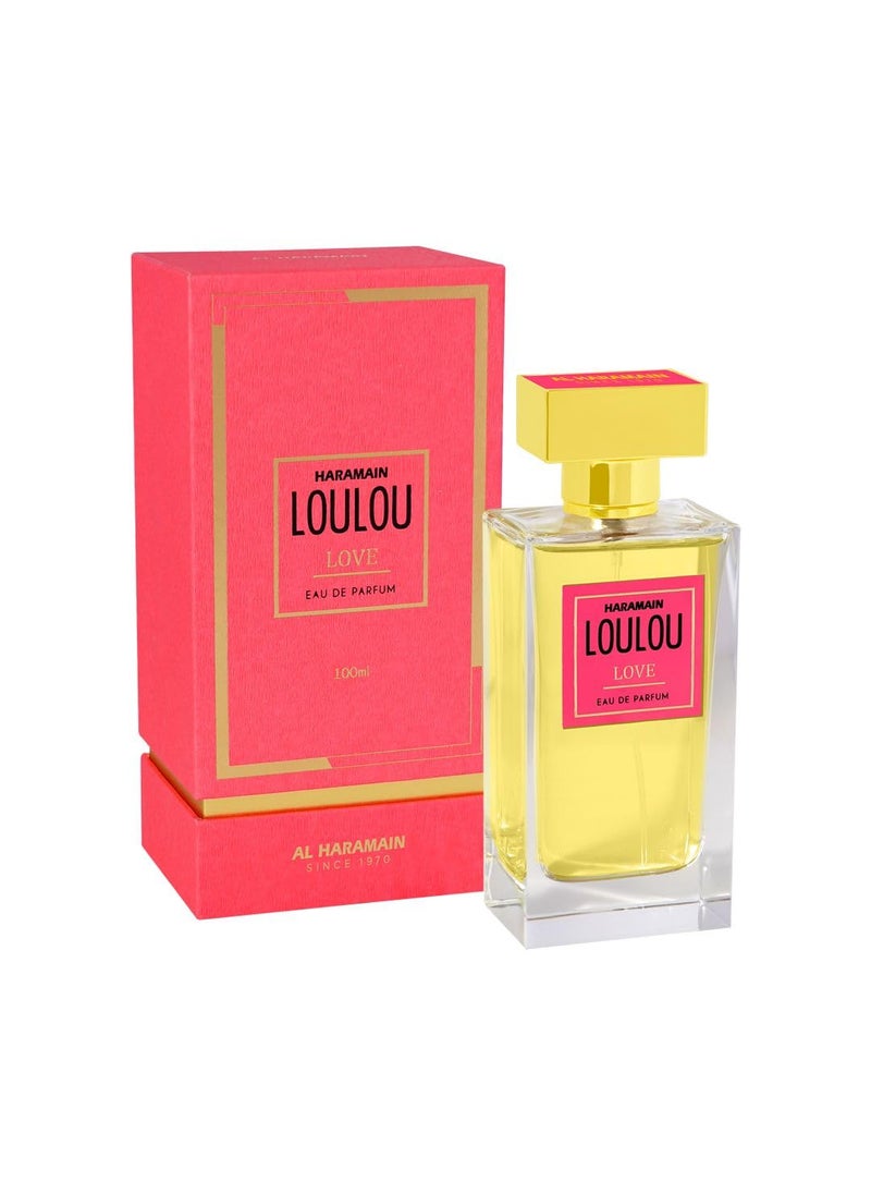 Al Haramain Loulou Love - Perfume for Women - Women's Perfume with Burst of Freshness - Vibrant Notes of Mandarin and Sour Cherry - 3.33 oz EDP Spray