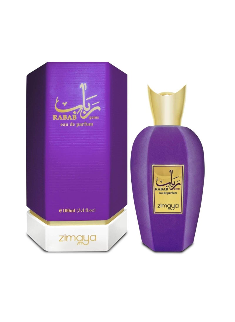 Afnan Zimaya Rabab Gems Eau de Parfum Spray for Unisex, 3.4 Ounce