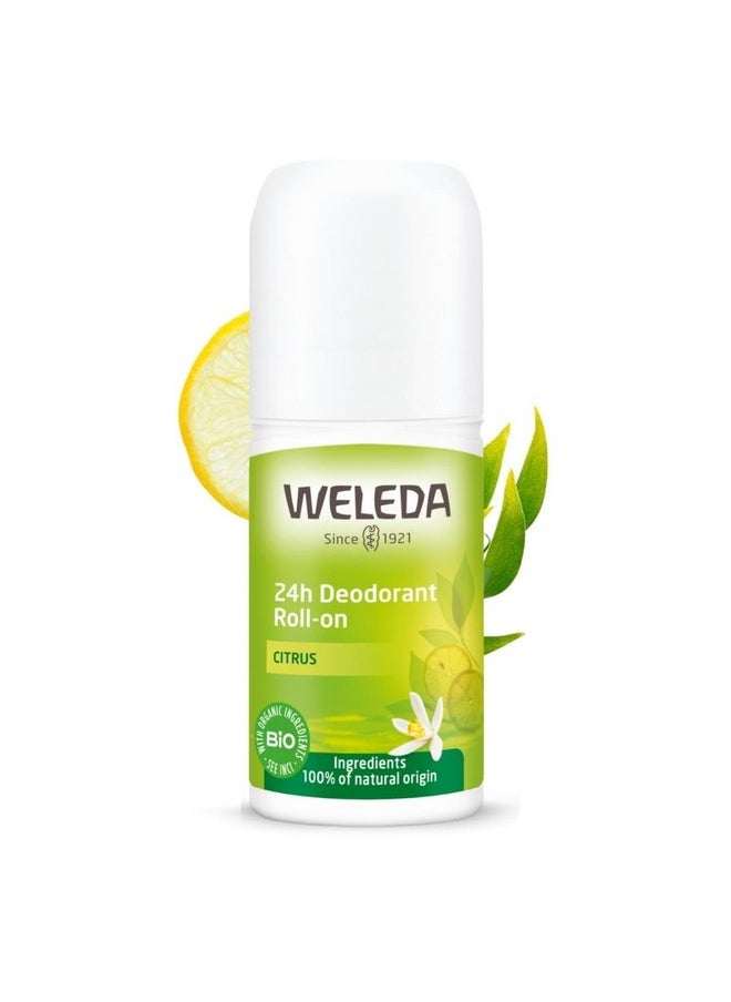 Weleda 24 Hour Roll-On Deodorant, Citrus,Yellow 1.7 Fluid Ounce