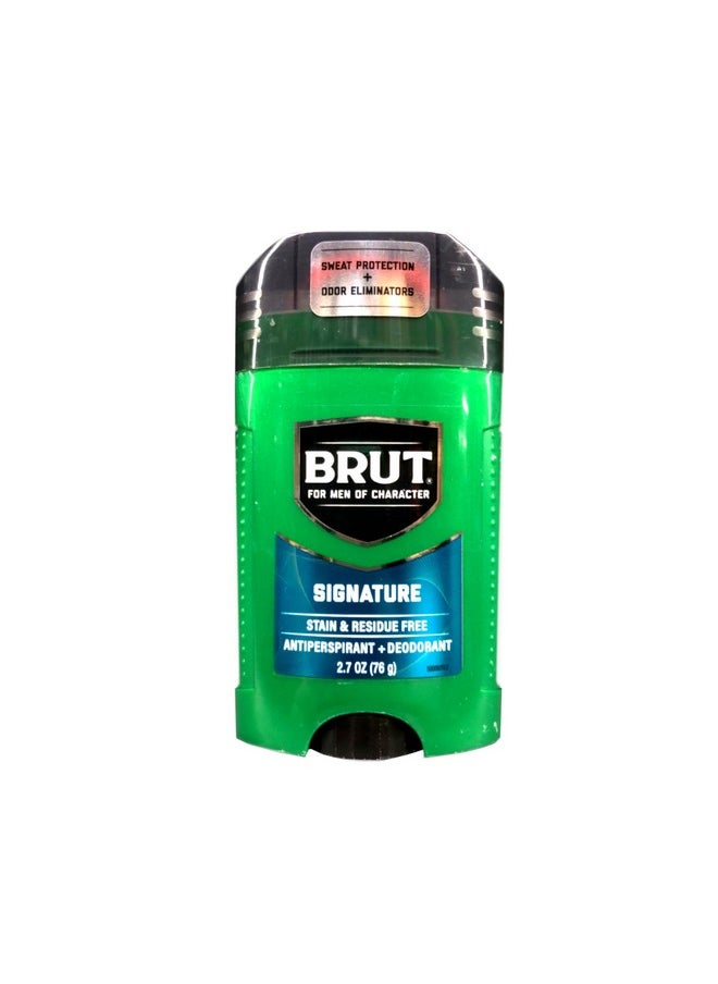Brut Signature Antiperspirant + Deodorant 2.7 Ounce (Pack of 6)