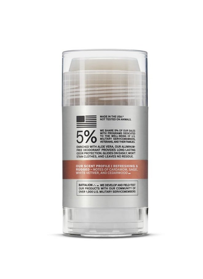 Aluminum-Free Deodorant for Men by Bravo Sierra, 3-Pack-Contains Natural Ingredients-Long Lasting All-Day Odor and Sweat Protection-White Vetiver & Cedarwood, 3.2 oz-Paraben-Free, Vegan & Cruelty-Free