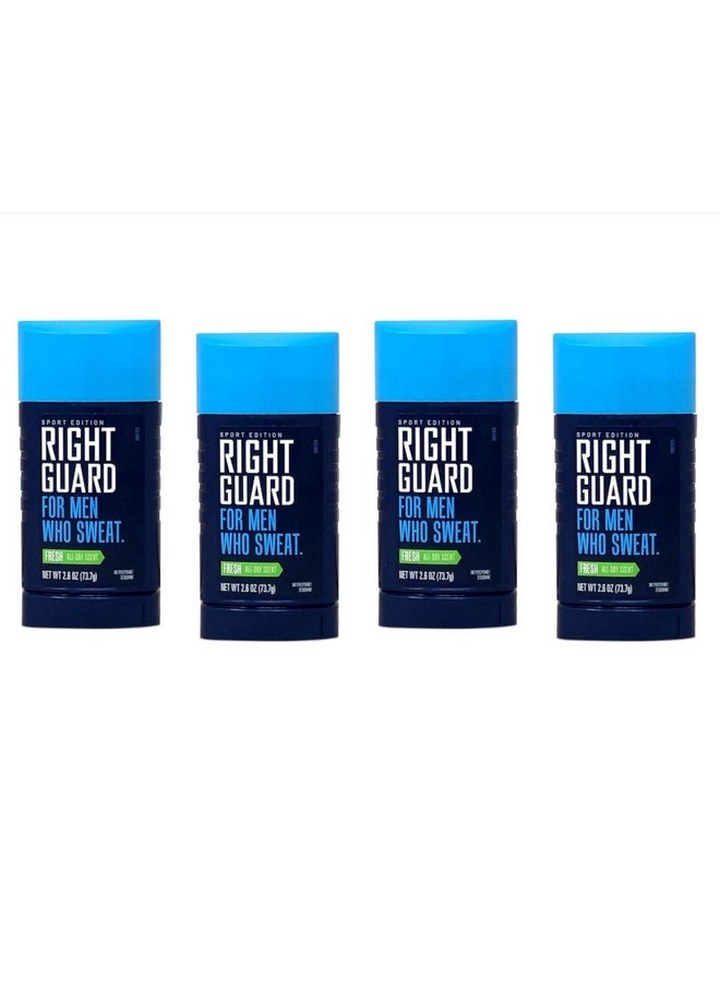 48H Antiperspirant & Deodorant Stick - Fresh Scent, Sport Invisible Solid - 2.6 oz (Pack of 4)