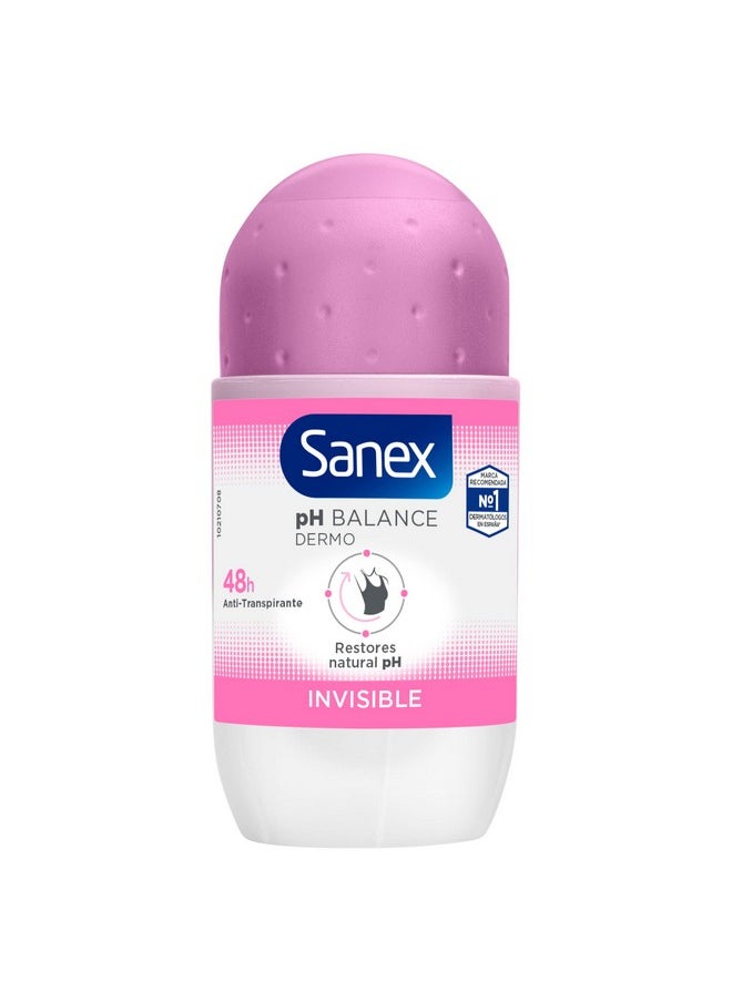 Sanex Deodorant Roll On Dermo Invisible 50 ml 6 Pack