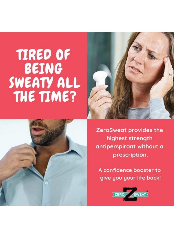 ZeroSweat Antiperspirant Deodorant | Clinical Strength Hyperhidrosis Treatment - Reduces Armpit Sweat (2 Pack)