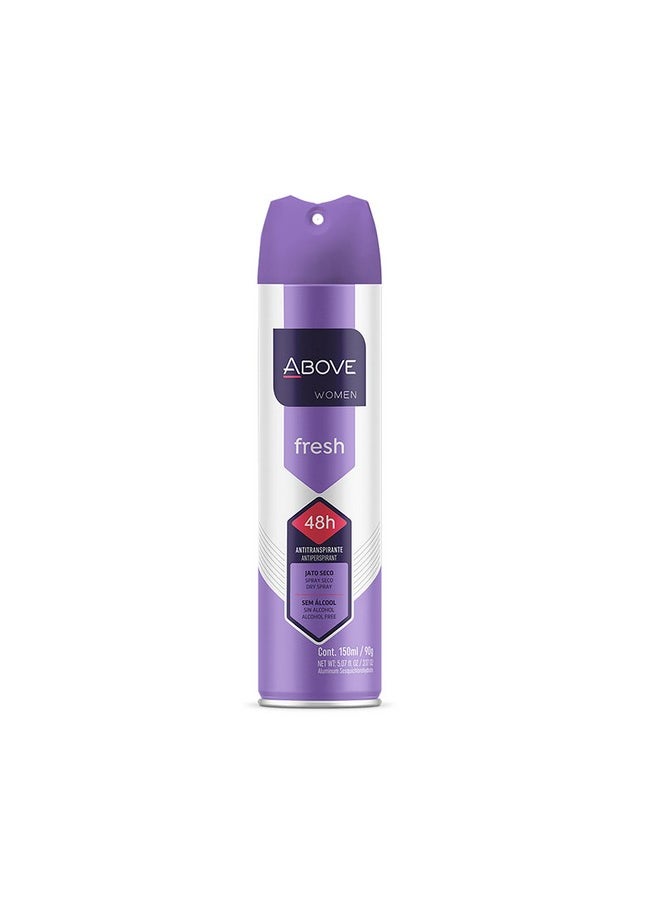 ABOVE Fresh - 48 Hours Antiperspirant Deodorant for Women - Notes of Lemon, Bergamot and Lavender - Dry Spray Protects Against Sweat and Body Odor - Stain and Cruelty Free - 5.07 Fl Oz (Pack of 1)