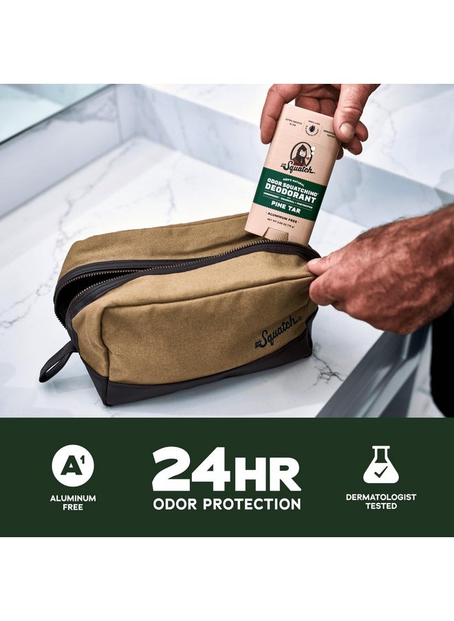 Dr. Squatch Natural Deodorant for Men - Odor-Squatching Men's Deodorant Aluminum Free - Maverick Musk + Wood Barrel Bourbon (2.65 oz, 2 Pack)