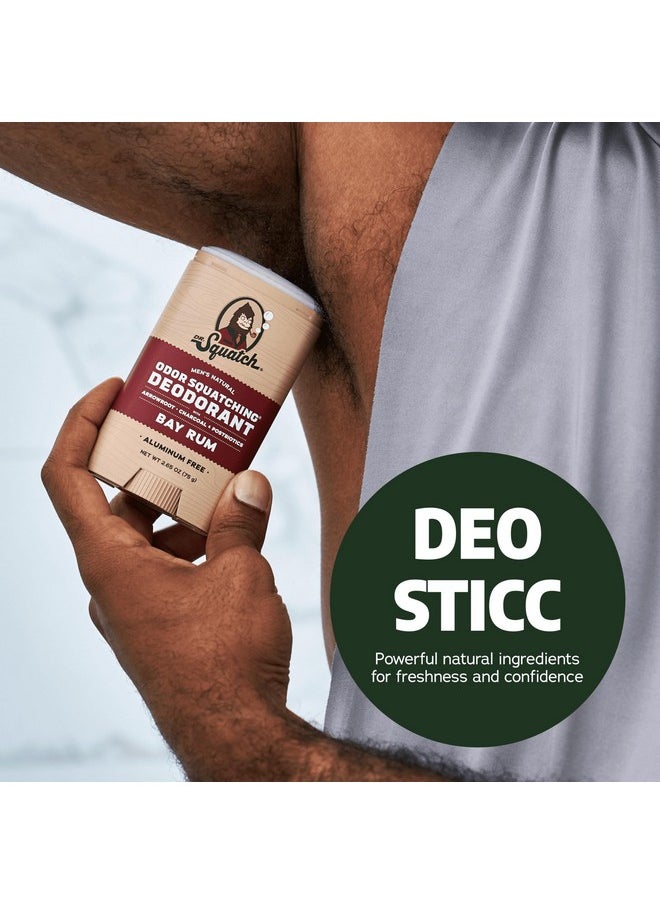 Dr. Squatch Natural Deodorant for Men - Odor-Squatching Men's Deodorant Aluminum Free - Maverick Musk + Wood Barrel Bourbon (2.65 oz, 2 Pack)