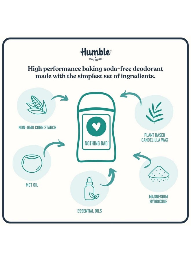 HUMBLE BRANDS Aluminum-Free Deodorant, Vegan and Cruelty- free, Formulated for Sensitive Skin, Patchouli & Copal, 2.5 Ounce (Pack of 1)