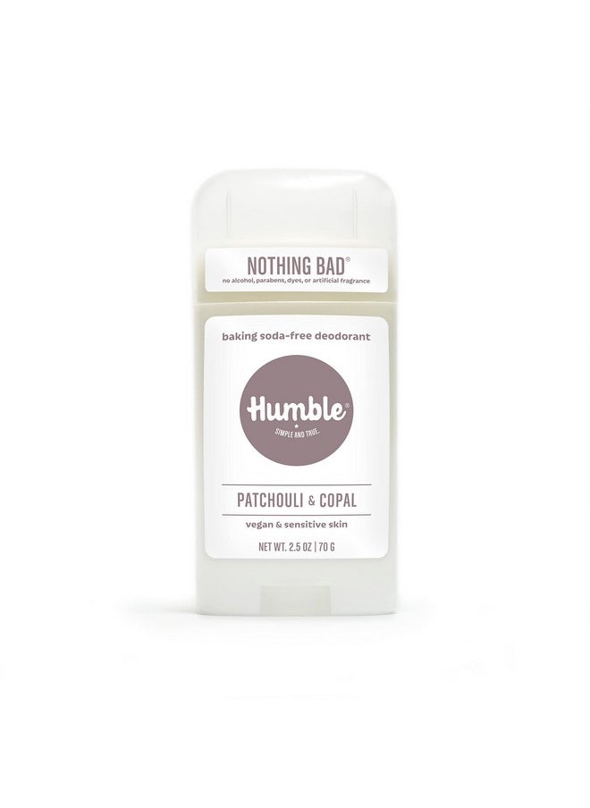 HUMBLE BRANDS Aluminum-Free Deodorant, Vegan and Cruelty- free, Formulated for Sensitive Skin, Patchouli & Copal, 2.5 Ounce (Pack of 1)