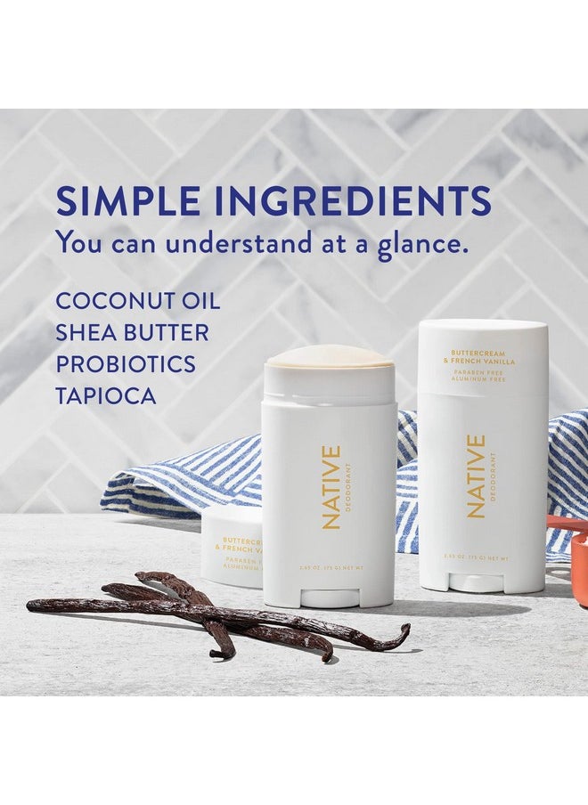 Native Deodorant Contains Naturally Derived Ingredients, 72 Hour Odor Control | Seasonal Scents for Women and Men, Aluminum Free with Baking Soda, Coconut Oil & Shea Butter | Buttercream & Vanilla