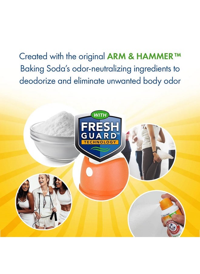 Arm & Hammer Invisible Body Powder Spray, Clear Talc-Free Body Odor & Sweat Control for Men & Women, Spray Body Powder for Women and Men, Arm and Hammer Body Spray Powder, 7 Oz (3 Pack)