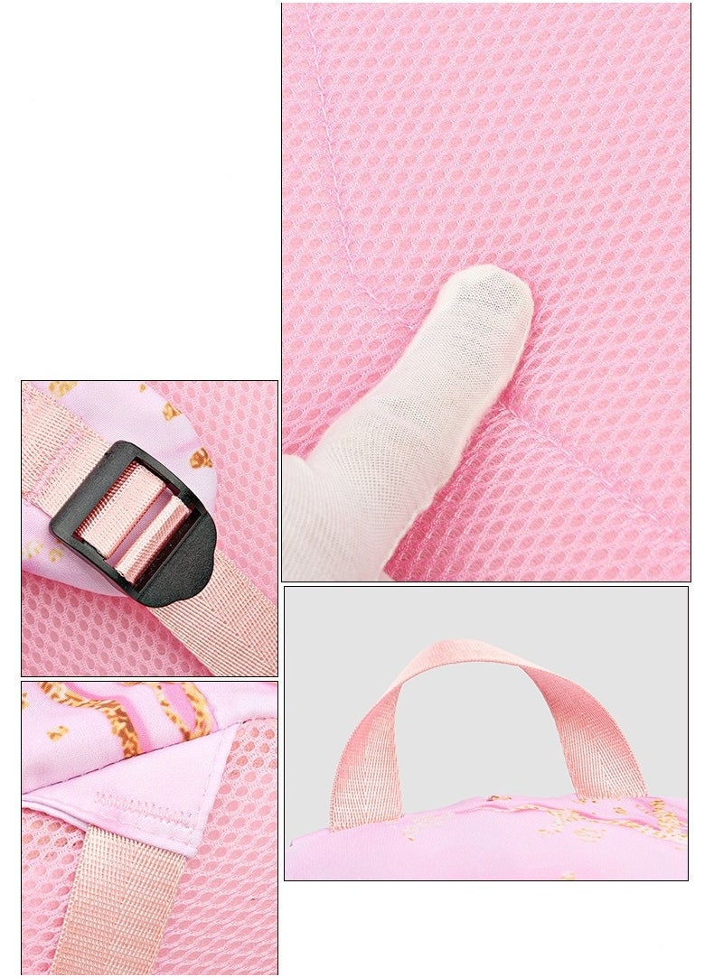 Stitch Golden Quicksand Texture Schoolbag Waterproof Primary and Secondary School Student Backpack Youth Travel Backpack 31*43*15CM + Lunch Bag 27*20*20CM + Pencil Case Three-piece Set