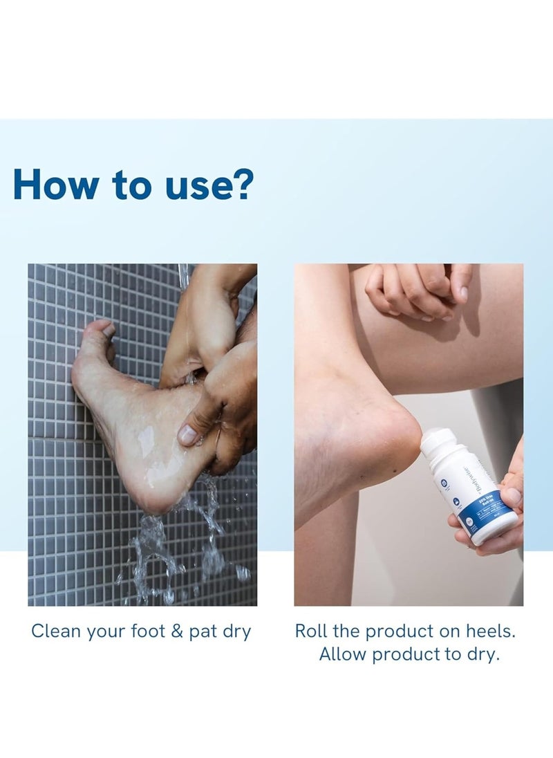 Be Bodywise 20% Urea Foot Cream Roll On 50ml | For Dry & Cracked Heels | With 2% Lactic Acid, Olive Oil & Vitamin E | Helps Repair and Moisturise Cracked Heels