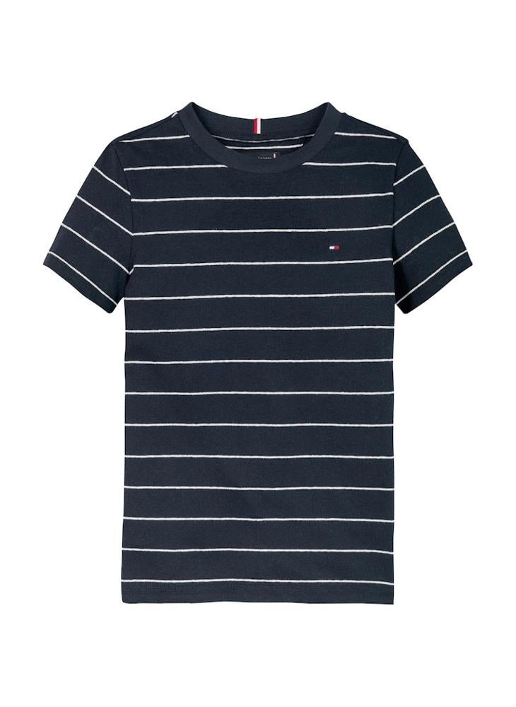 Kids Cotton Linen Striped T-Shirt