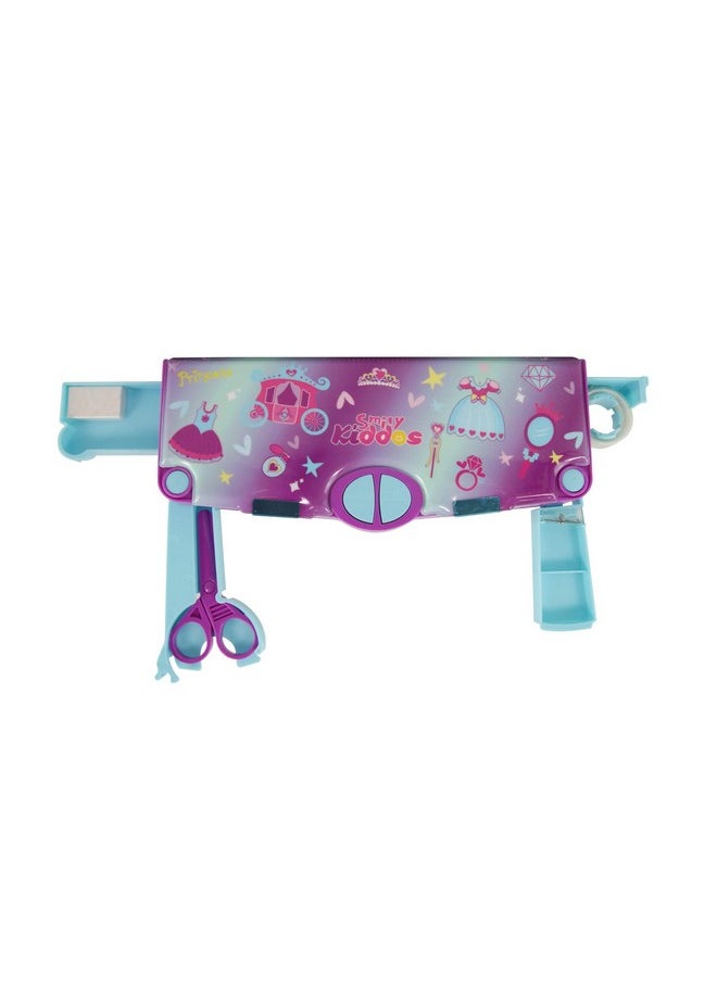 Pop Out Pencil Box | Multi Functional Pencil Box For Kids | Pop Out Pencil Box | Best Return Gifts To Kids | Stationery For Children (Princess Purple)
