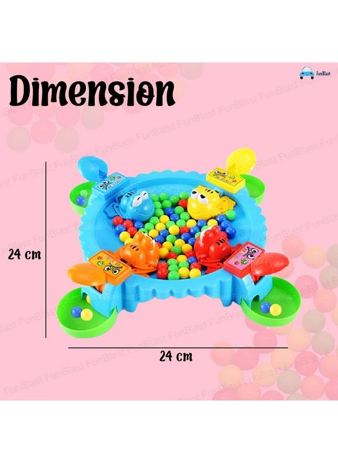 FunBlast Hungry Frog Game for Kids - Beads Frog Eating Board Game, Table Top Desktop Finger Toy Game for Kids, Hungry Frog Eating Board Game, Family Board Games for Kids (2-4 Player)