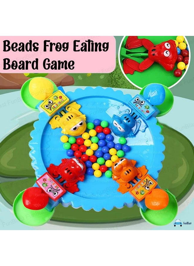FunBlast Hungry Frog Game for Kids - Beads Frog Eating Board Game, Table Top Desktop Finger Toy Game for Kids, Hungry Frog Eating Board Game, Family Board Games for Kids (2-4 Player)