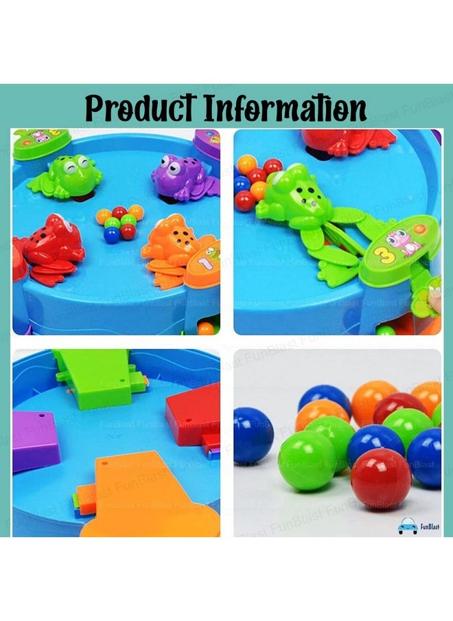 FunBlast Hungry Frog Game for Kids - Beads Frog Eating Board Game, Table Top Desktop Finger Toy Game for Kids, Hungry Frog Eating Board Game, Family Board Games for Kids (2-4 Player)